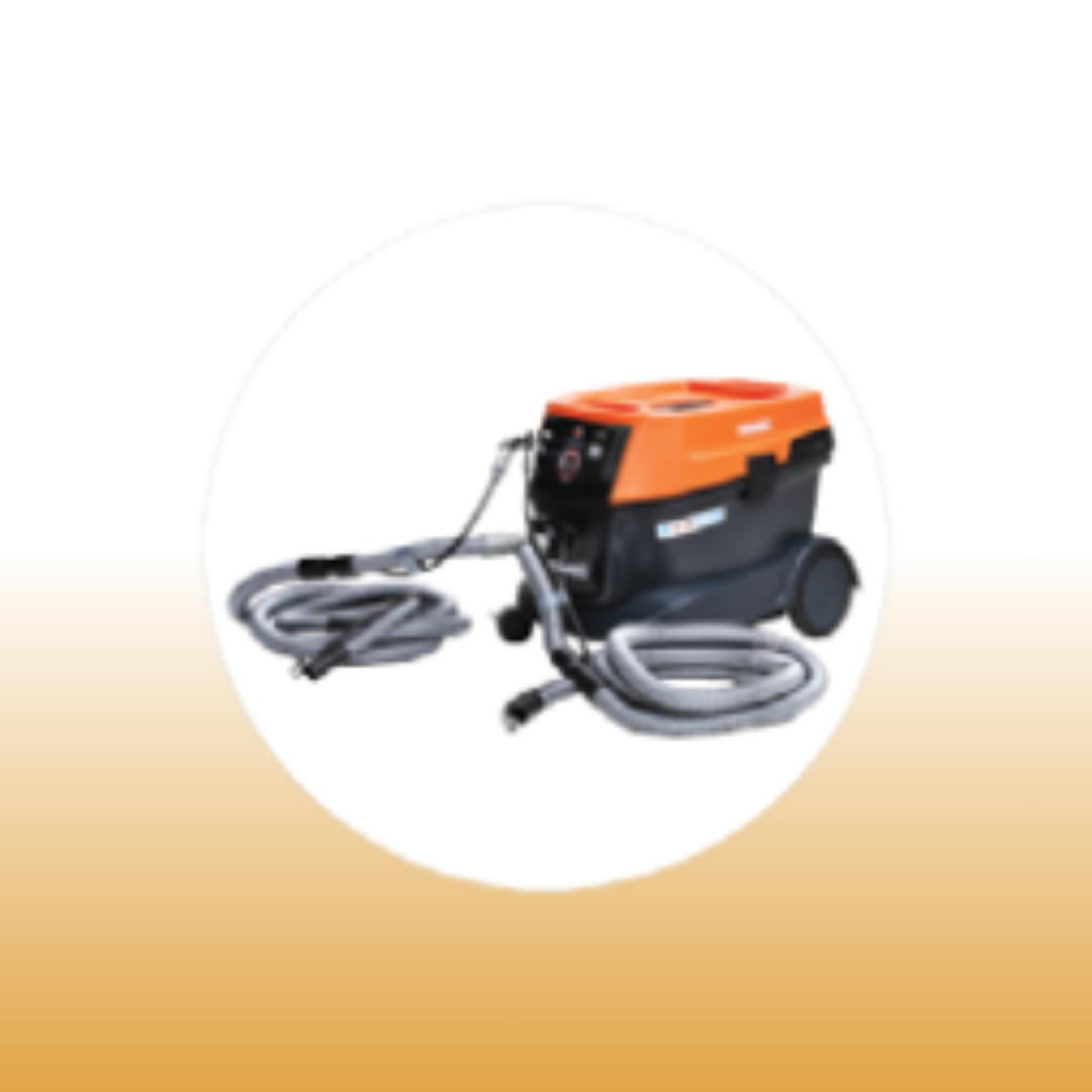 DUST EXTRACTION TROLLEY WITH TWO 5 M HOSES AND DUST BAG